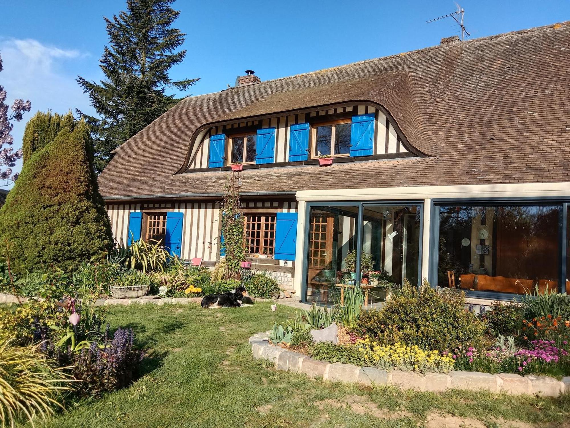 Chez Catherine - Chaumiere Normande Alojamento de Acomodação e Pequeno-almoço Theuville-aux-Maillots